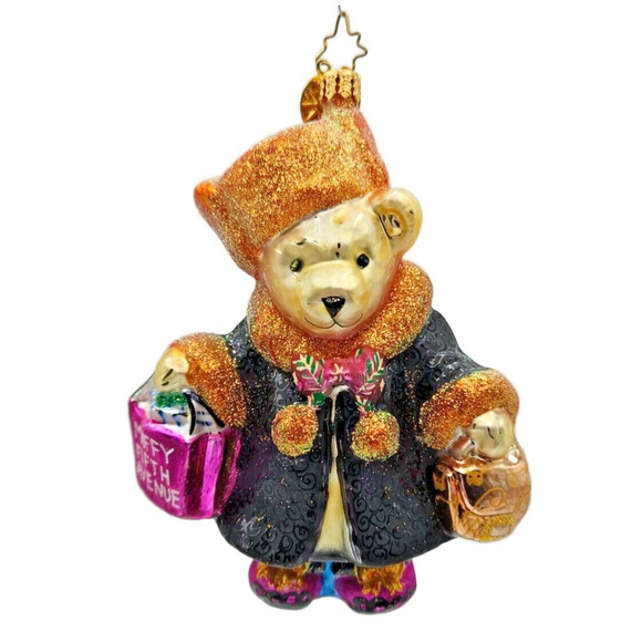 Christopher Radko Muffy Fifth Avenue Vanderbear Christmas Tree Ornament 3010076 - Picture 1 of 9